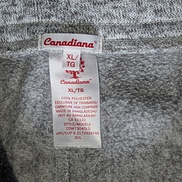 Canadiana Heather‎ Gray Fleece Jogger Pants Women's XL - Picture 4 of 7